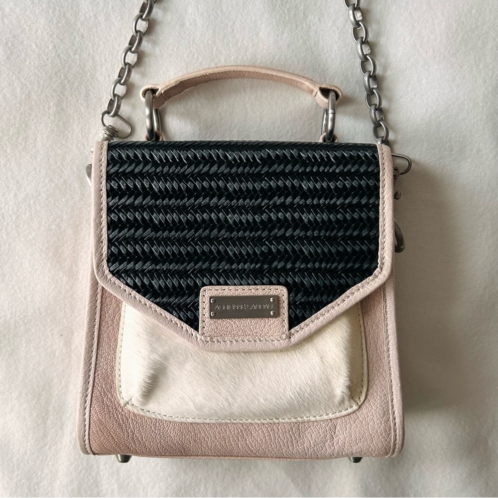 Adrianne Landau lamb skin/ calf skin Leather crossbody bag - Picture 2 of 7